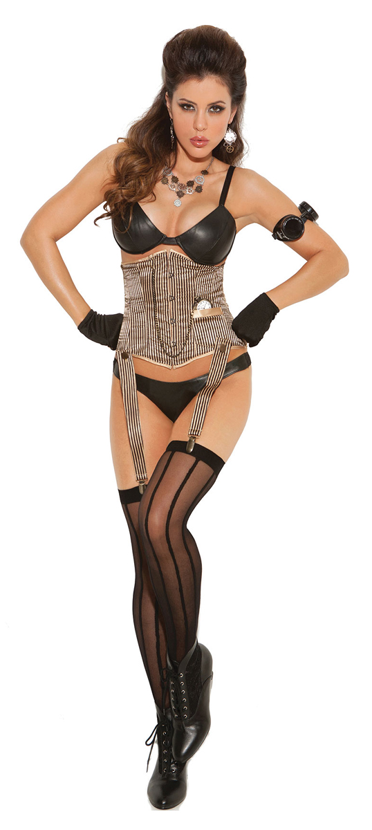 Gold and Black Steampunk Corset